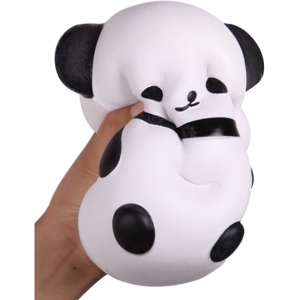 Panda Æg Jumbo Langsomt Stigende Klemlegetøj Duftende Kawaii Squishies Dyrelegetøj til Børn Voksne 1 stk (Hvid) Kirsebær