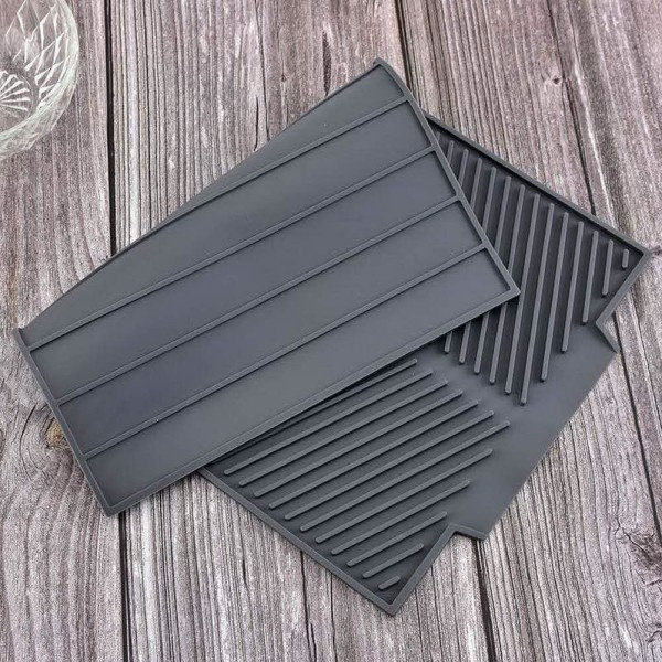 Foldbar afløbsmåtte, 43x33CM silikone afløbsmåtte opvaskemåtte afløbsbræt køkkenafløbsmåtte universel afløbsmåtte
