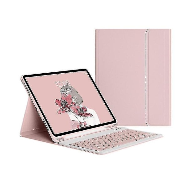 Etui med tastatur til Ipad 9,7 tommer 2017 2018 5. 6. generation (pink)