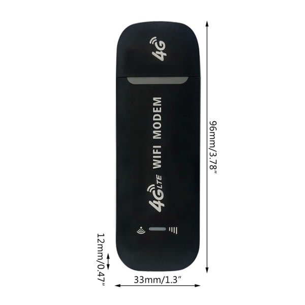 4G LTE -sovitin WiFi-dongle, 4G LTE USB-modeemi langaton USB-verkkokortti, 150Mbps WiFi-modeemi 4G USB Wi-Fi -reititin