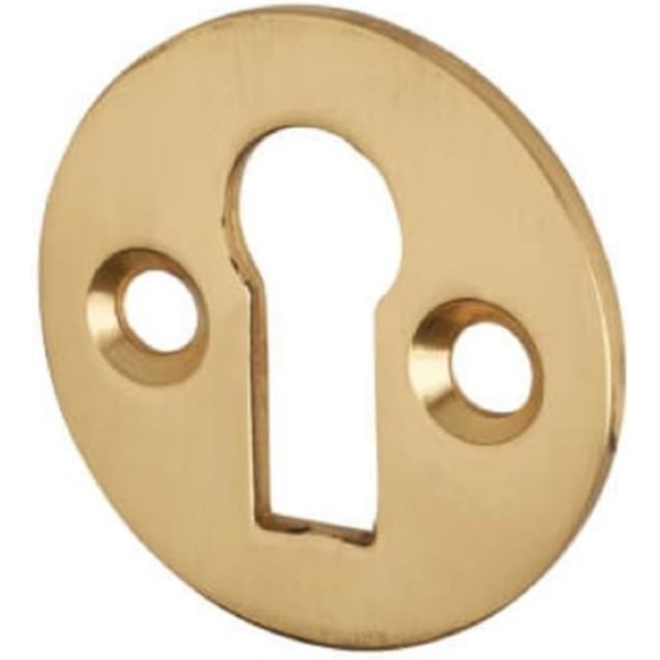 Zoo Hardware Victorian Standard Profile Keyhole OPEN Cover Escutcheon 32mm + Ruuvit (Kiillotettu messinki)