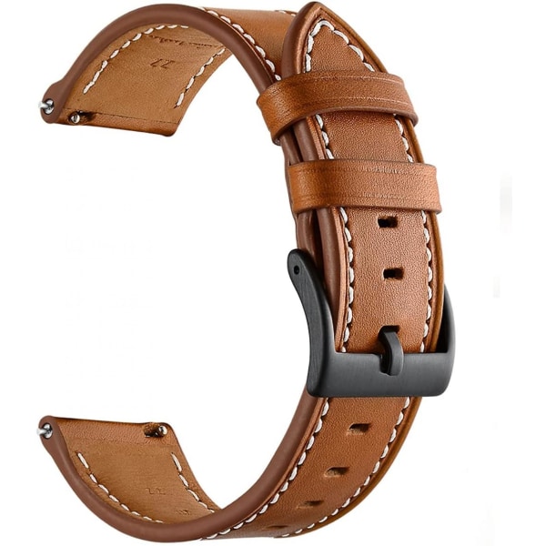 Aveki läderband kompatibelt Samsung Galaxy Watch 3 45 mm band/ watch 46 mm band/utrustning S3 band, 22 mm armbandsrem Dam Herr För Galaxy Watch