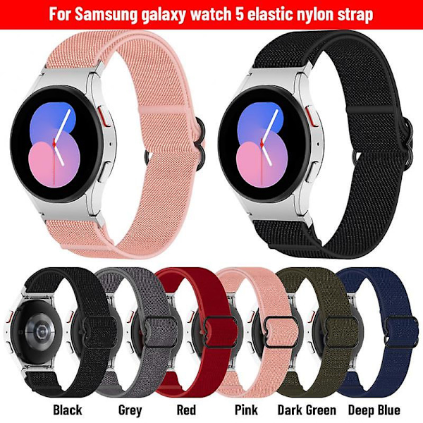 20mm Urband för Samsung Galaxy Watch 5/4 44mm 40mm Armband Nylon Armband Galaxy Watch gray