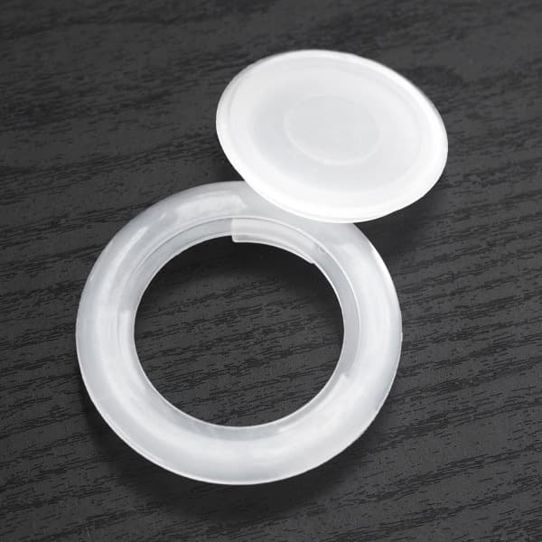 2-pack 2-tums paraplyringar, standardstorlek, vit, transparent