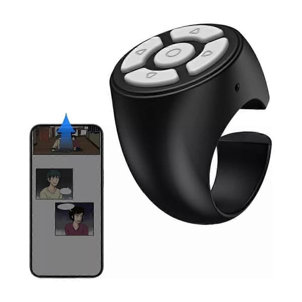Trådlös Bluetooth-fjärrkontroll för fingertoppen, bläddringsfjärrkontroll för sidvändning white C