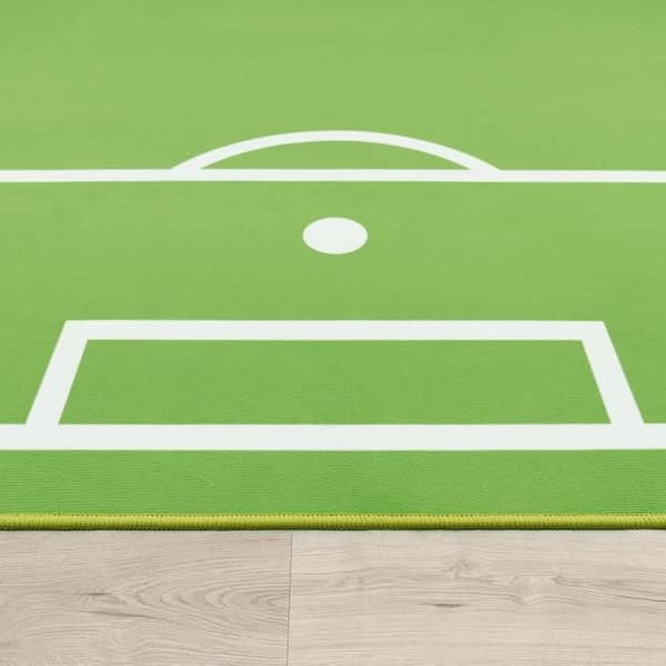 Børnetæppe, Legetæppe til Børneværelse med Fodboldmønster - Grøn - 80x150 cm 80x150 cm