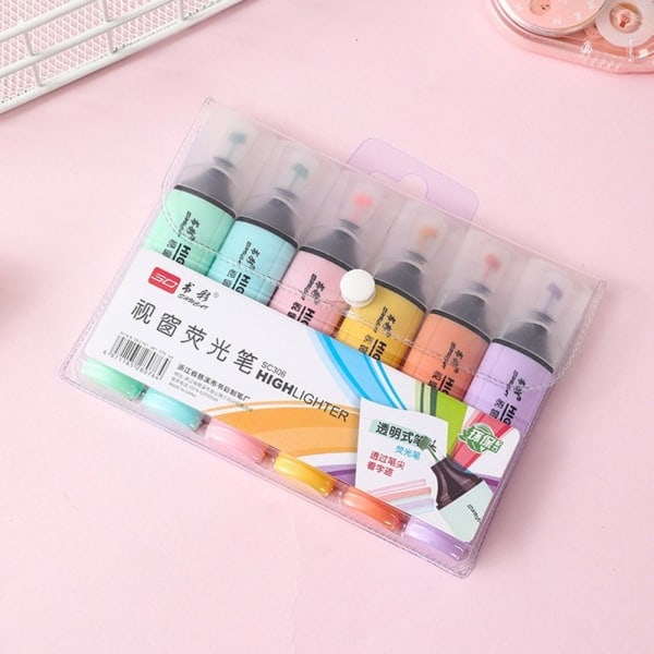 6 stk. Pastel farveblyanter