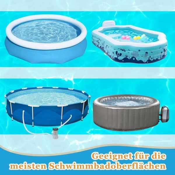 Reparationssæt til swimmingpool, 15x100cm undervands pool-lap + 6 stk. 10x10cm pool-lapper, PVC