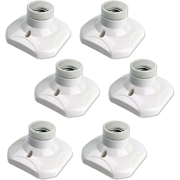 E27 Taklampebase - PZCC - PZCC - 6-pakning - Keramikk 500℃ - 60W