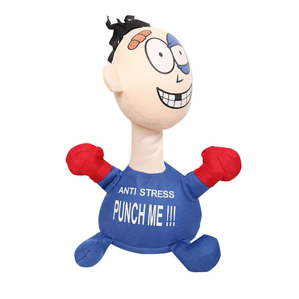 Punch The Villain Punch Me Elektrisk Plysjlegetøj Udluftning Skrig Blue