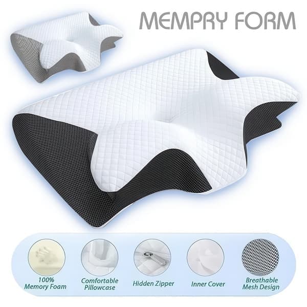 Ortopedisk pute / Memory Foam Pute - Pustende og lindrer nakkesmerter 2-pack