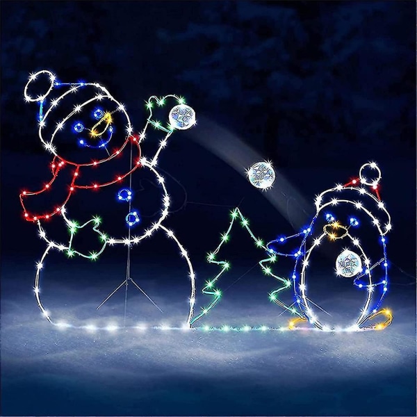Led snemand julelys udendørs julepynt udendørs julepynt Amerikansk julelys udendørs figurer snemand dekoration