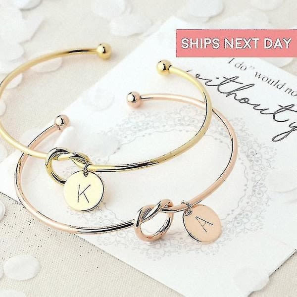Fash Smykker Legering Brev Charm Armbånd Til Kvinner Bruder Binde Zdq
