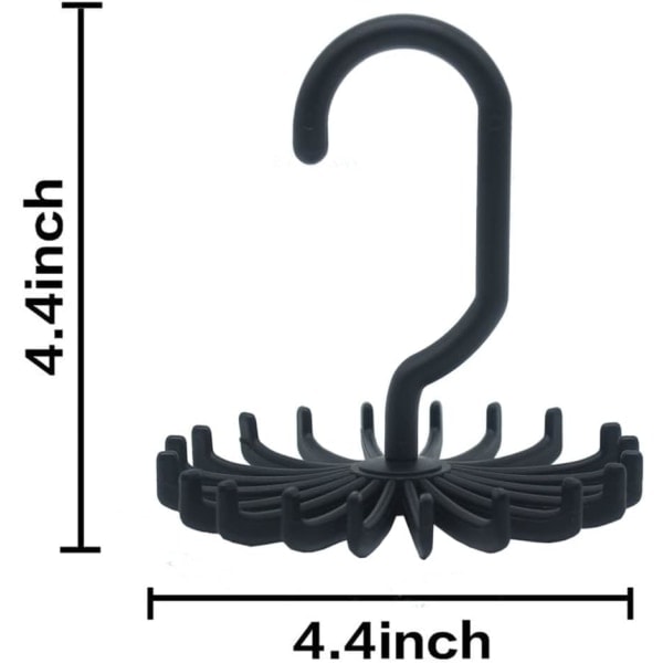 4-pack multifunktionell slipshållare 20-klorhängare, 4,4 tum (svart)