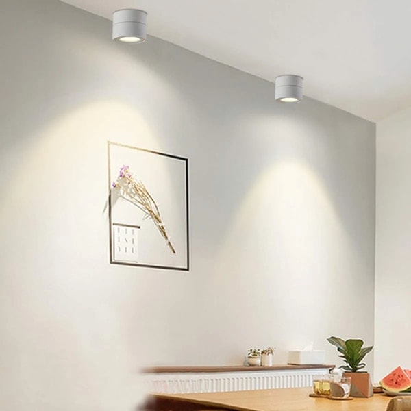 10W LED-takspotlight justerbar 10x10x10cm (vit-4000K)