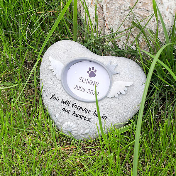 Minnesmerke for kjæledyr i harpiks - Gravstein for hund og katt - Innovativ hylleststatue for kjæledyr