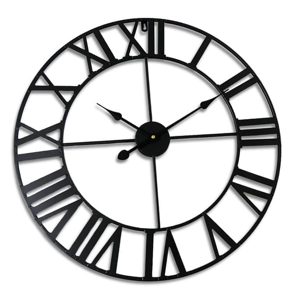 Väggklocka, romerska siffror, 60 cm diameter