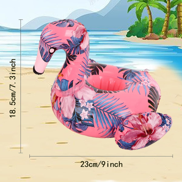 Uppblåsbara dryckeshållare för pool 2PCS Flamingo Cup Holder Pool Inflatables för barn Vuxna, Pool Drink Holder Floats Tillbehör