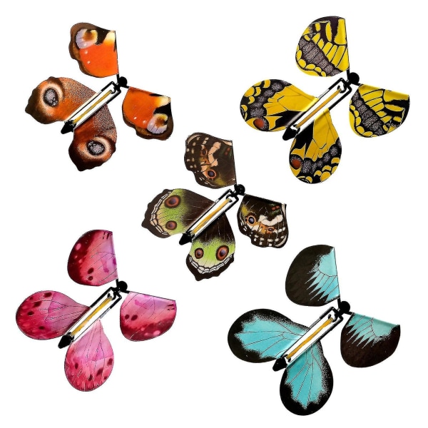 Wrap Magic Flying Butterfly Clockwork gummibånd drevet sommerfugl