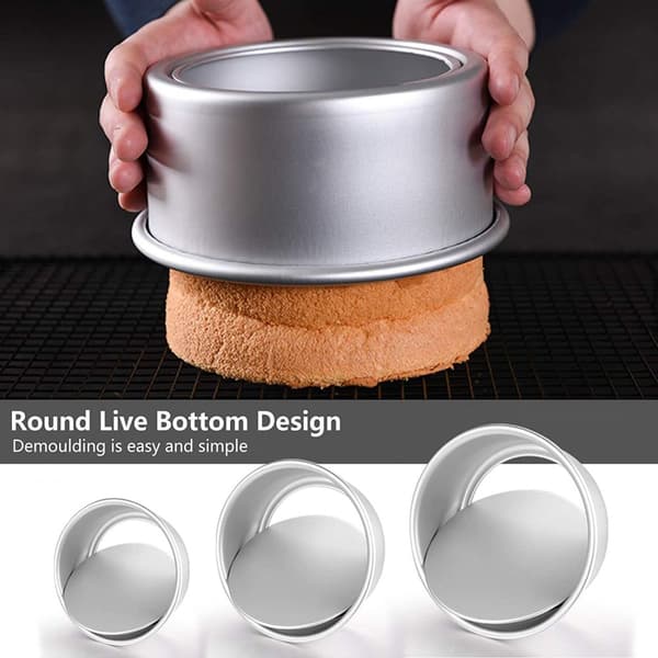 Rund kageform, bageformsæt, non-stick belægning, 3 stk.