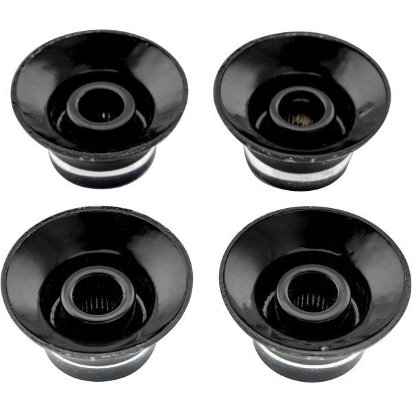 Pro Imperial tuuman kokoiset Bell Top Hat -nupit, jotka ovat yhteensopivat USA:n Les Paul Style -sähkökitaran kanssa, musta (4 set )