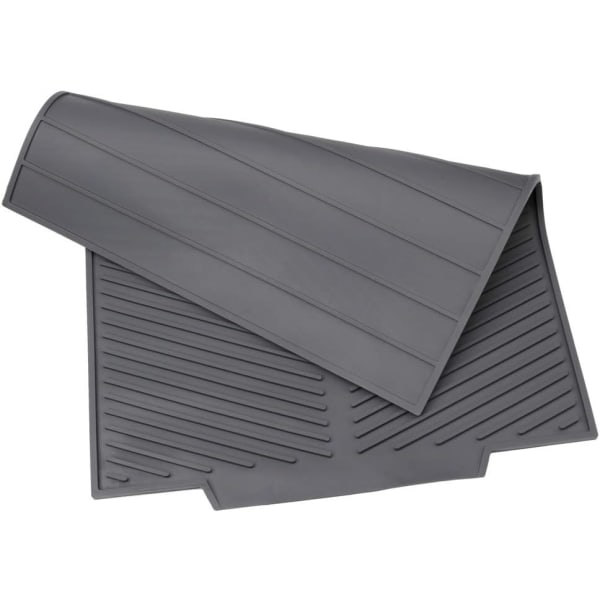 Foldbar afløbsmåtte, 43x33CM silikone afløbsmåtte opvaskemåtte afløbsbræt køkkenafløbsmåtte universel afløbsmåtte