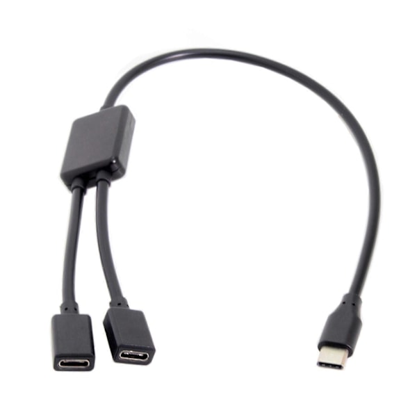 USB-C Hann til Dobbel USB-C Hunn Splitter Konverter Hub Adapter Kabel