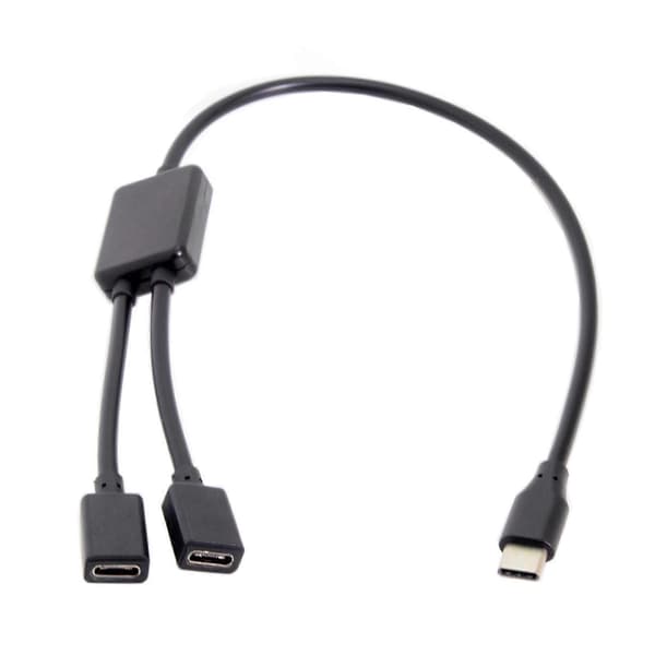 USB C uros-kaksois-USB C naarasjakaja-muunninsovitinkaapeli