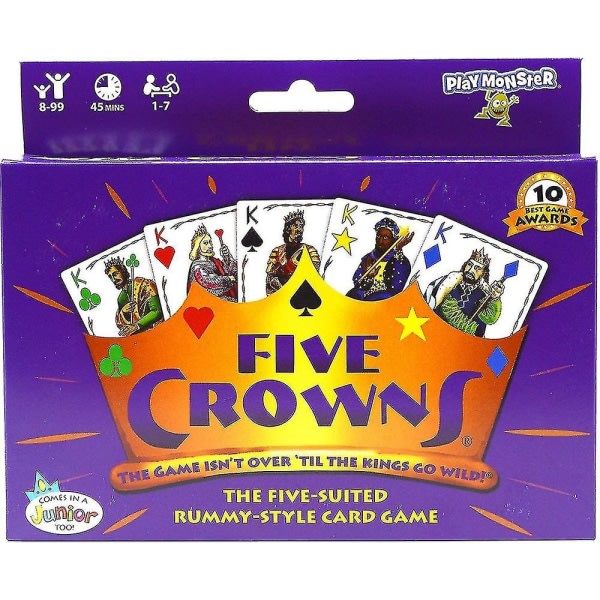 Five Crowns Card Game Family Card Game - Roliga spel för familjens spelkväll med barn (hy) (FMY)