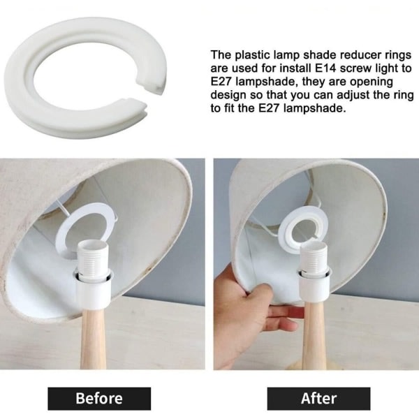 Lampskærm reduceringe Lampskærm Ring Adapter Lampholder
