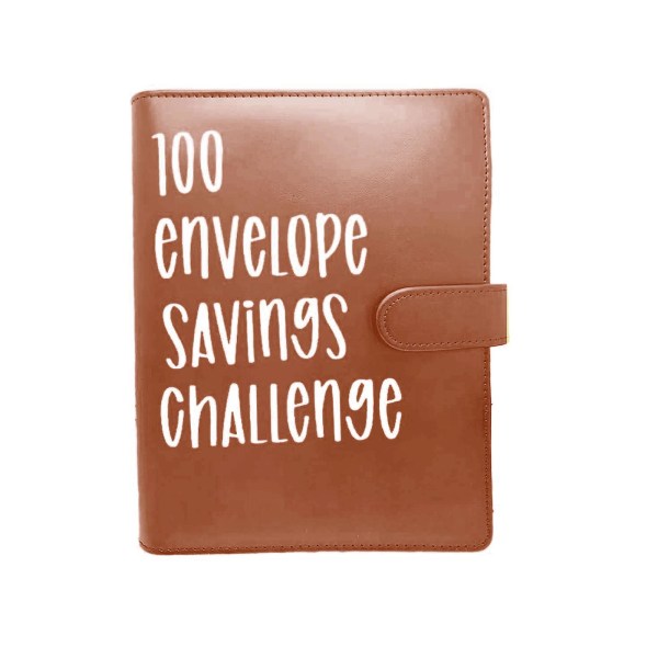 100 kirjekuoren haastekansio, säästöhaasteet budjettikirjakansion kirjekuoret Brown