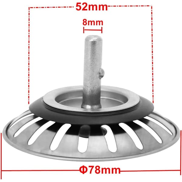 Diskho sil, rostfritt stål, diameter 78 mm