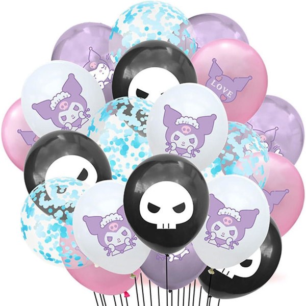 20 stk Kawaii Anime ballonger 12 tommer for Kuro_mi Gratulerer med dagen ballong bursdagsfestutstyr til daglig bursdagsfest for cosplayfans