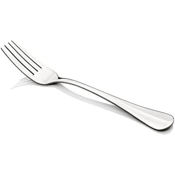 6-delt middagsgaffel sæt 4 tænder bordsgaffel bestik fladt bestik rustfrit stål spejlpolering 7-tommer 18cm