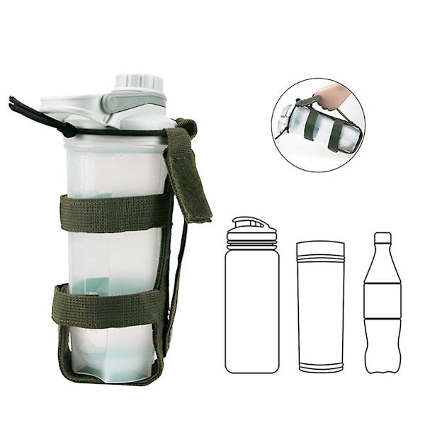 Vattenflaskhållare Nylon Taktisk Vattenflaska Väska Vattenflaska Bärväska Army Green