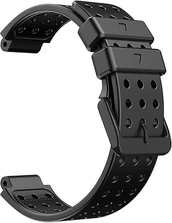 Erstatningsarmbånd i silikon for Garmin Approach S20 med verktøysett black