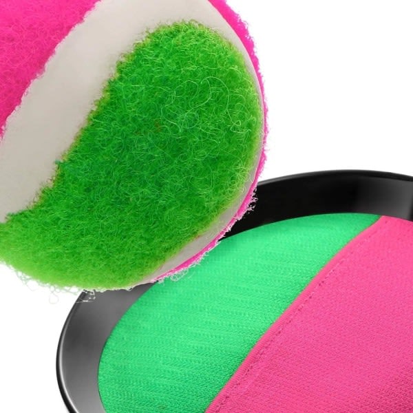 Kasta och fånga bollset med två paddelbrädor och tennisboll, roligt utomhusspel för trädgård och strand för hela familjen (1 set)