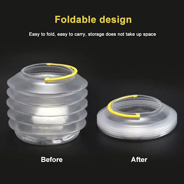 Sammenklappelig plastikspand Multi-Purpose Compact bærbar penselvaskespand sammenklappelig plastik transparent penselvaskespand lille