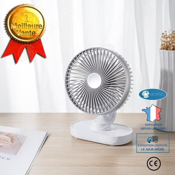 Elektrisk bordventilator - Tech Discount® - INN® - USB - 4 hastigheder - Rystende hoved