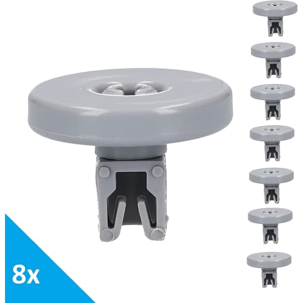 8x nedre kurv hjul til oppvaskmaskin egnet for AEG Electrolux