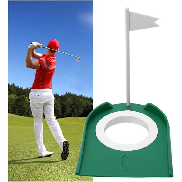 Golføvelseshull i plast, justerbart med hull og logo