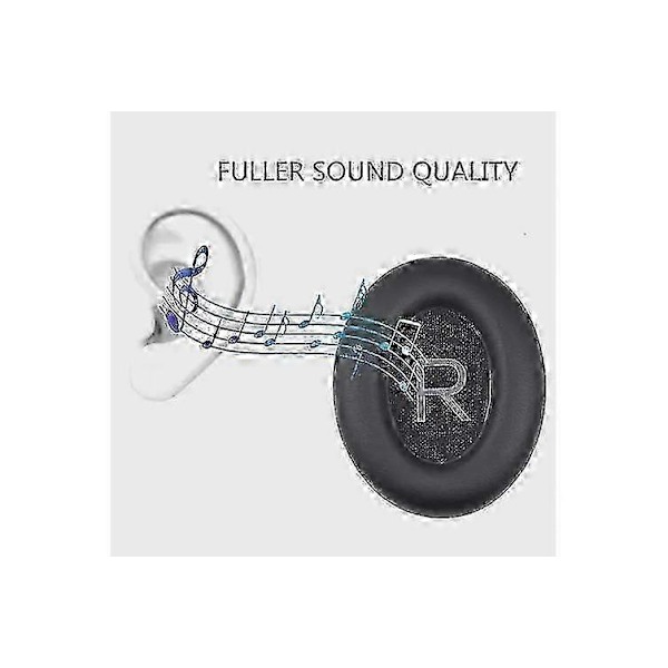 Øreputer for Bose Qc45 Hodetelefoner Svart