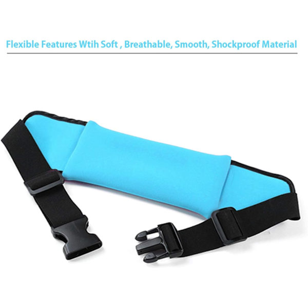 Juokseva vyölaukku Fanny Pack Vedenpitävä Flip-vyö Säädettävä Kuntoiluvöiden vyölaukku, joka sopii miehille ja naisille ulkoilmaan, kuntosalille, urheiluun ja matkustamiseen Blue