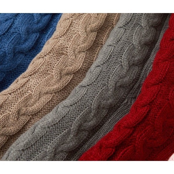 Varma stickade strumpor halkfria strumpor tjocka vinterstrumpor tofflor blue