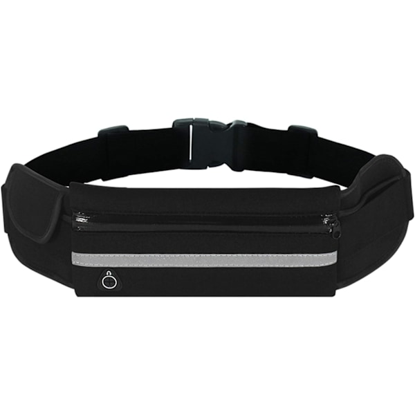 Juokseva vyölaukku Fanny Pack Vedenpitävä Flip-vyö Säädettävä Kuntoiluvöiden Pussi, Yhteensopiva miesten ja naisten ulkoilmakuntosaleihin ja matkoille Black