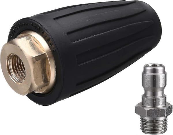 Högtryckstvätt turbomunstycke, roterande munstycke och 5 spetsar, 1/4\" snabbkoppling, 3600 Psi, 2,5 öppning