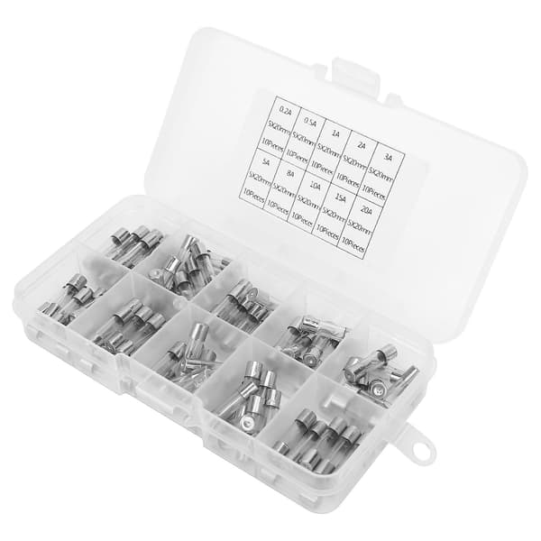 Lasisulakevalikoima 100 kpl 5 x 20 mm 0,2 - 20 A teollisuustarvikkeet