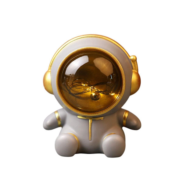 Astronaut Spargris Rymdman Nattlampa Dubbel Användning Sparbössa Prydnad Stor Kapacitet Pojkar Flickor Spargris Pengar Box S Grey
