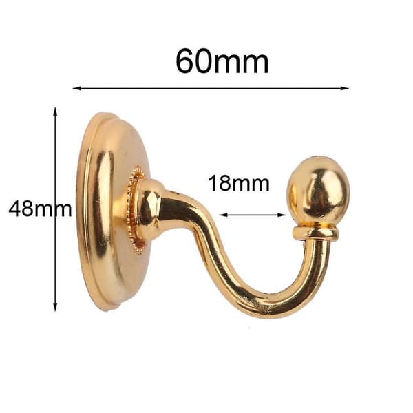 2x Gardin Draperi Oppbindinger Holdbacks Vegg Dusk Krok Holder Sølv