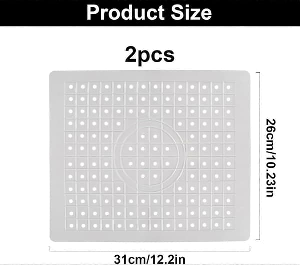 Pakke gummivaskmatter 31,5 cm x 26 cm Vaskmatte Sprutbeskyttelse Gris Claro